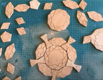 Clay pottery realization of a planar tiling.
