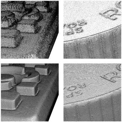 A visual representation of the feature-aware manifold meshing algorithm.